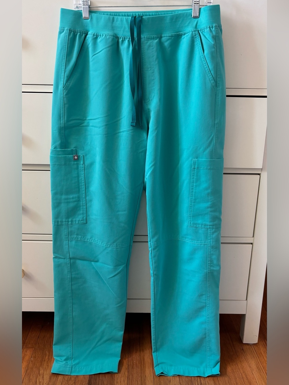 Figs Men's Teal Cargo Scrub Pants